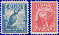 The first Lundy stamps