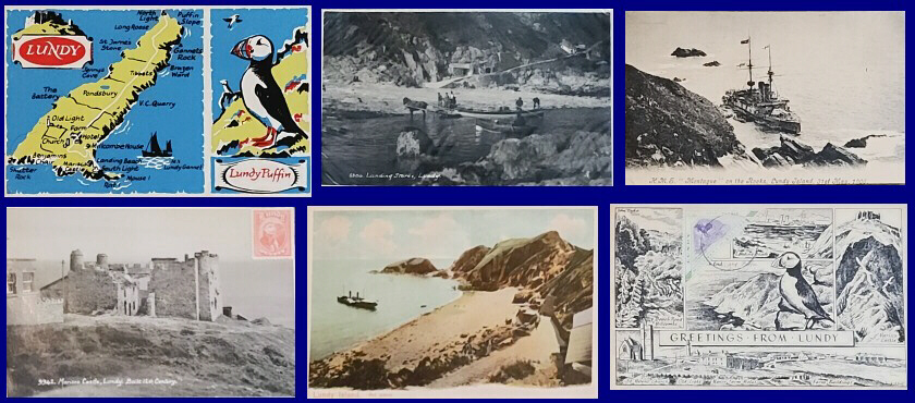 A selection of Lundy postcards